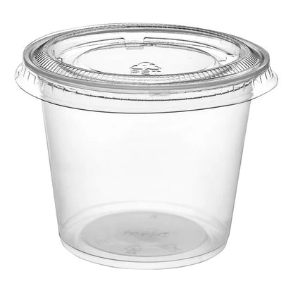 Portion Cups with Lids-Clear Plastic Souffle Cup/POrtion Cup with PET Plastic Lid 100/case