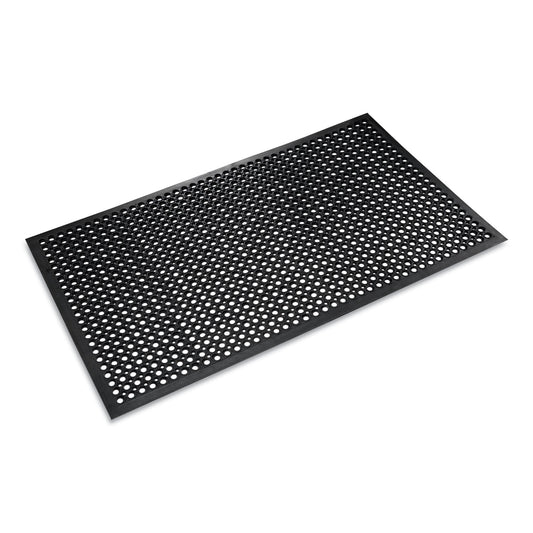 CWNWSCT35BK Safewalk-Light Wet/Oily Floor Anti-Fatigue Drainage Mats, 0.5" Thick, 36" x 60", Black Perforated Surface