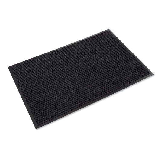 CWNNR0035CH Needle-Rib Wiper/Scraper Mat, Rectangular, Charcoal Gray Ribbed Surface, 36" x 60"