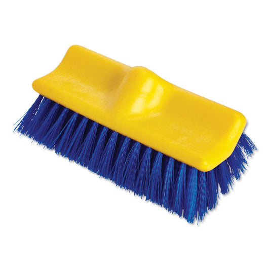 RCP6337BLU Bi-Level Deck Scrub Brush, Blue Polypropylene Bristles, 10