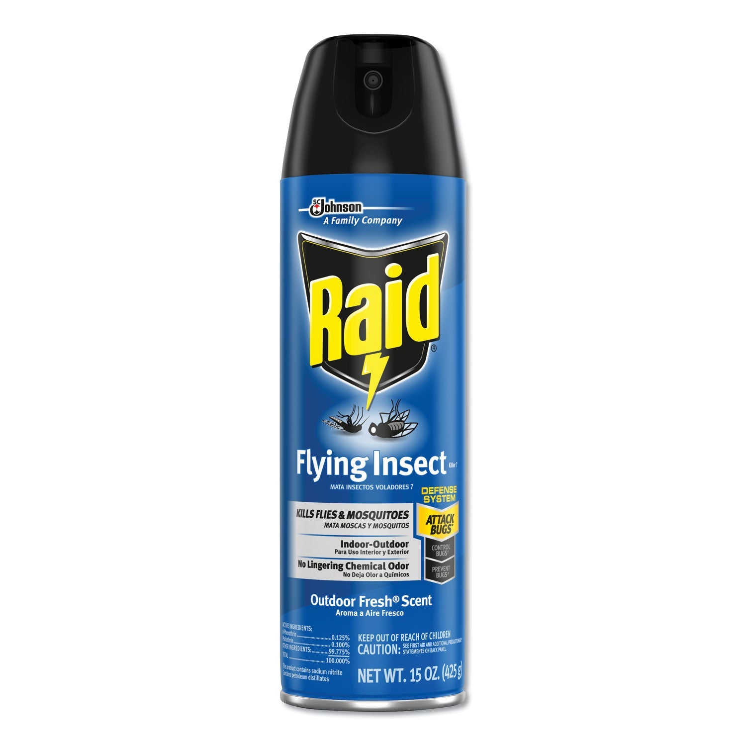SJN300816 Flying Insect Killer, 15 oz Aerosol Spray, 12/Carton Raid