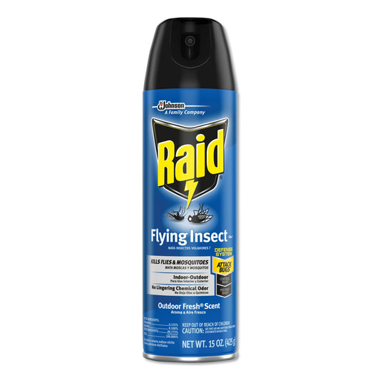 SJN300816 Flying Insect Killer, 15 oz Aerosol Spray, 12/Carton Raid