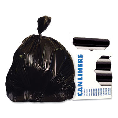 HERH6036TK Linear Low-Density Can Liners, 30 Gal, 0.9 Mil, 30" X 36", Black, 200/carton HERITAGE