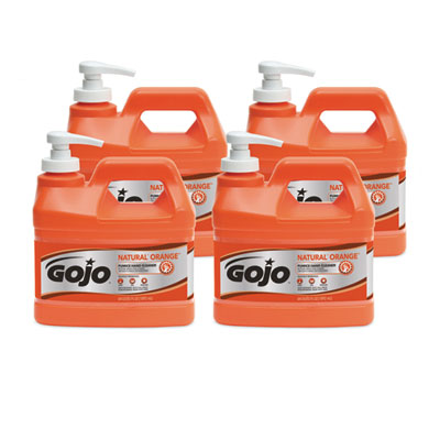 GOJ095804 NATURAL ORANGE Pumice Hand Cleaner, Citrus Scent, 0.5 gal GO-JO INDUSTRIES