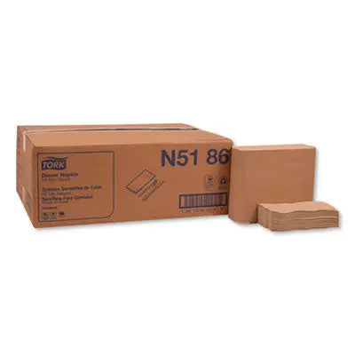 TRKN5186 Universal Dinner Napkins, 1-Ply, 15 x 17, Natural Brown, 250/Pack, 12 Pack/Carton ESSITY