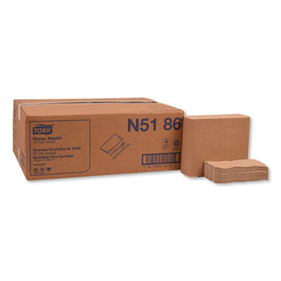 TRKN5186 Universal Dinner Napkins, 1-Ply, 15 x 17, Natural Brown, 250/Pack, 12 Pack/Carton ESSITY
