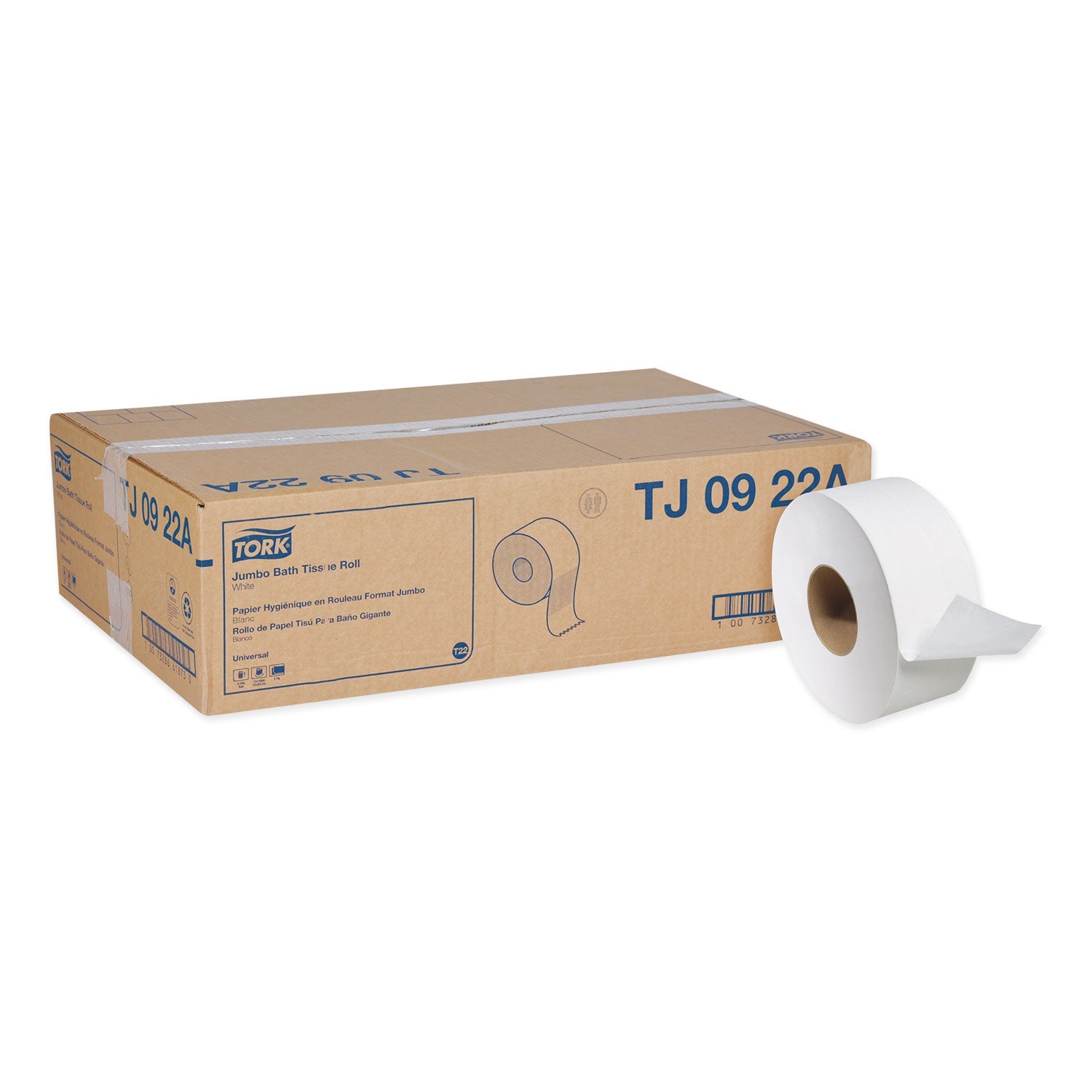 TRKTJ0922A Universal Jumbo Bath Tissue, Septic Safe, 2-Ply, 3.48