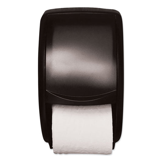 TRK55TR Twin Standard Roll Bath Tissue Dispenser, 7.5 x 7 x 12.75, Smoke Tork