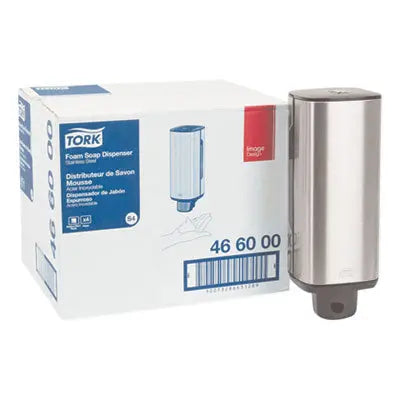 TRK466000 Foam Skincare Manual Dispenser, 1 L Bottle; 33 Oz Bottle, 4.25 X 4.25 X 11.38, Stainless Steel ESSITY