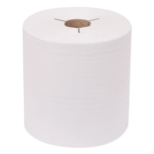 TRK8031600 Universal Hand Towel Roll, Notched, 1-Ply, 7.5" x 630 ft, White, 6 Rolls/Carton
