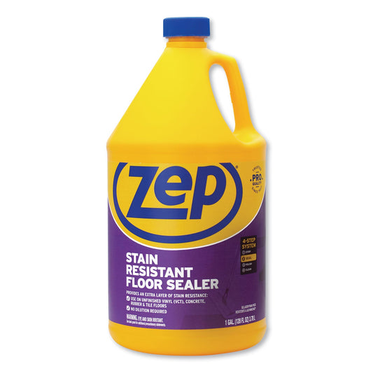 ZPEZUFSLR128CT Stain Resistant Floor Sealer, Unscented, 1 Gal, 4/carton Zep Commercial