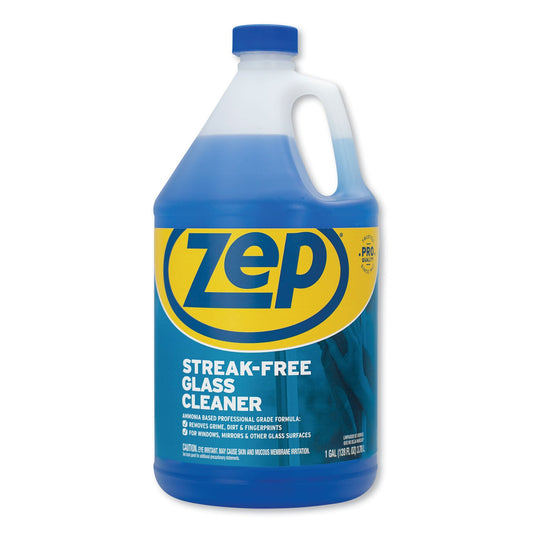 ZPEZU1120128EA Streak-Free Glass Cleaner, Pleasant Scent, 1 Gal Bottle Zep Commercial