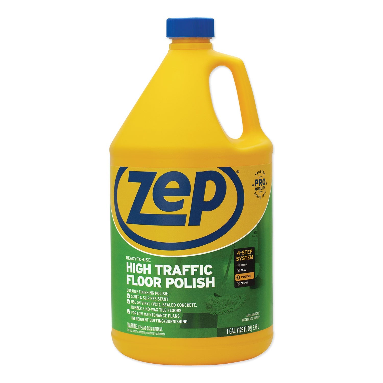 ZPEZUHTFF128EA High Traffic Floor Polish, 1 Gal Bottle Zep Commercial