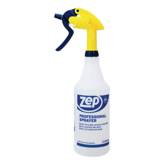 ZPEHDPRO36EA Professional Spray Bottle with Trigger Sprayer, 32 oz Bottle, Clear Zep Commercial