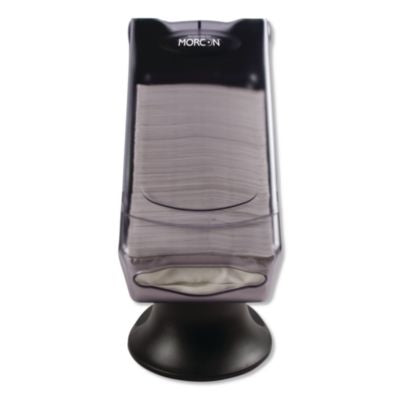 MORNT555 Valay Tower Napkin Dispenser, 8 x 17.25 x 13, Black Morcon Tissue