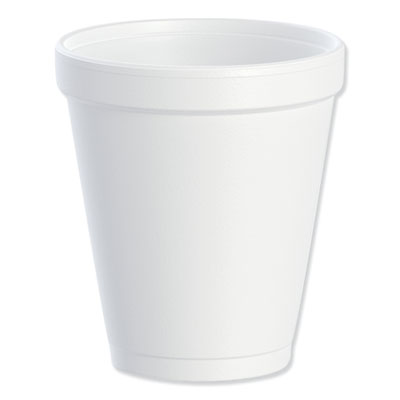 DCC8J8 Foam Drink Cups, 8 Oz, White, 25/bag, 40 Bags/carton