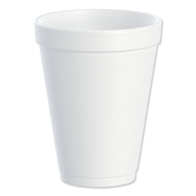 DCC12J12 Foam Drink Cups, 12 oz, White, 25/Bag,  40 Bags/Carton