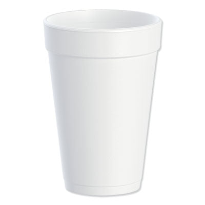 DCC16J16 Foam Drink Cups, 16 oz., White, 25/Bag, 40 Bags/Carton