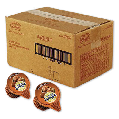 ITDUPC0256100 Flavored Liquid Non-Dairy Coffee Creamer, Hazelnut, 0.44 oz Mini Cups, 192 Cups/Carton