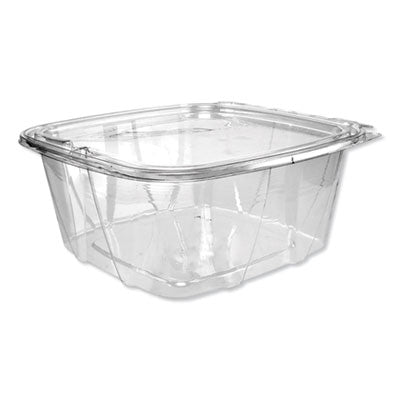 DCCCH64DEF ClearPac SafeSeal Tamper-Resistant/Evident Containers, Flat Lid, 64 oz, Clear, Plastic, 100/Bag, 2 Bags/Carton