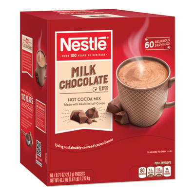 NES26791 Hot Cocoa Mix, Milk Chocolate, 0.71 Oz Packet, 60 Packets/box