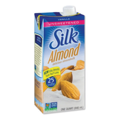 SLK443869 Almond Milk, Unsweetened Vanilla, 32 Oz Aseptic Box
