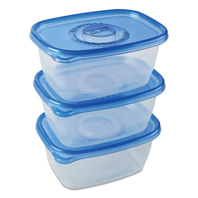 CLO70045PK Deep Dish Food Storage Containers, 64 oz, Plastic, 3/Pack