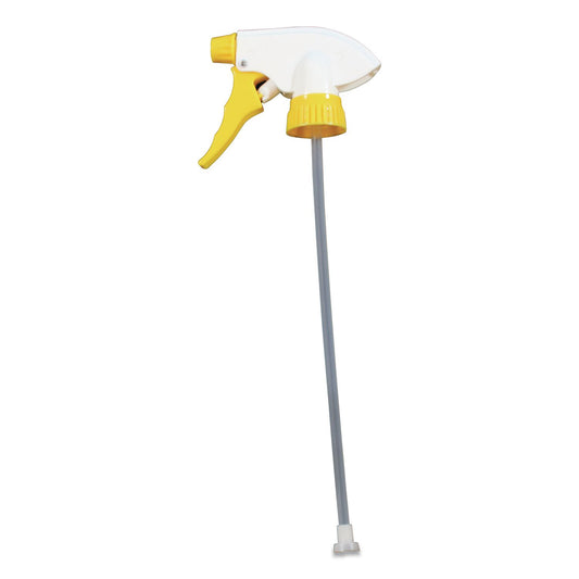 IMP60192491 Chemical Resistant Trigger Sprayer, 9.88" Tube, Fits 32 Oz Bottles, Yellow/white, 24/carton