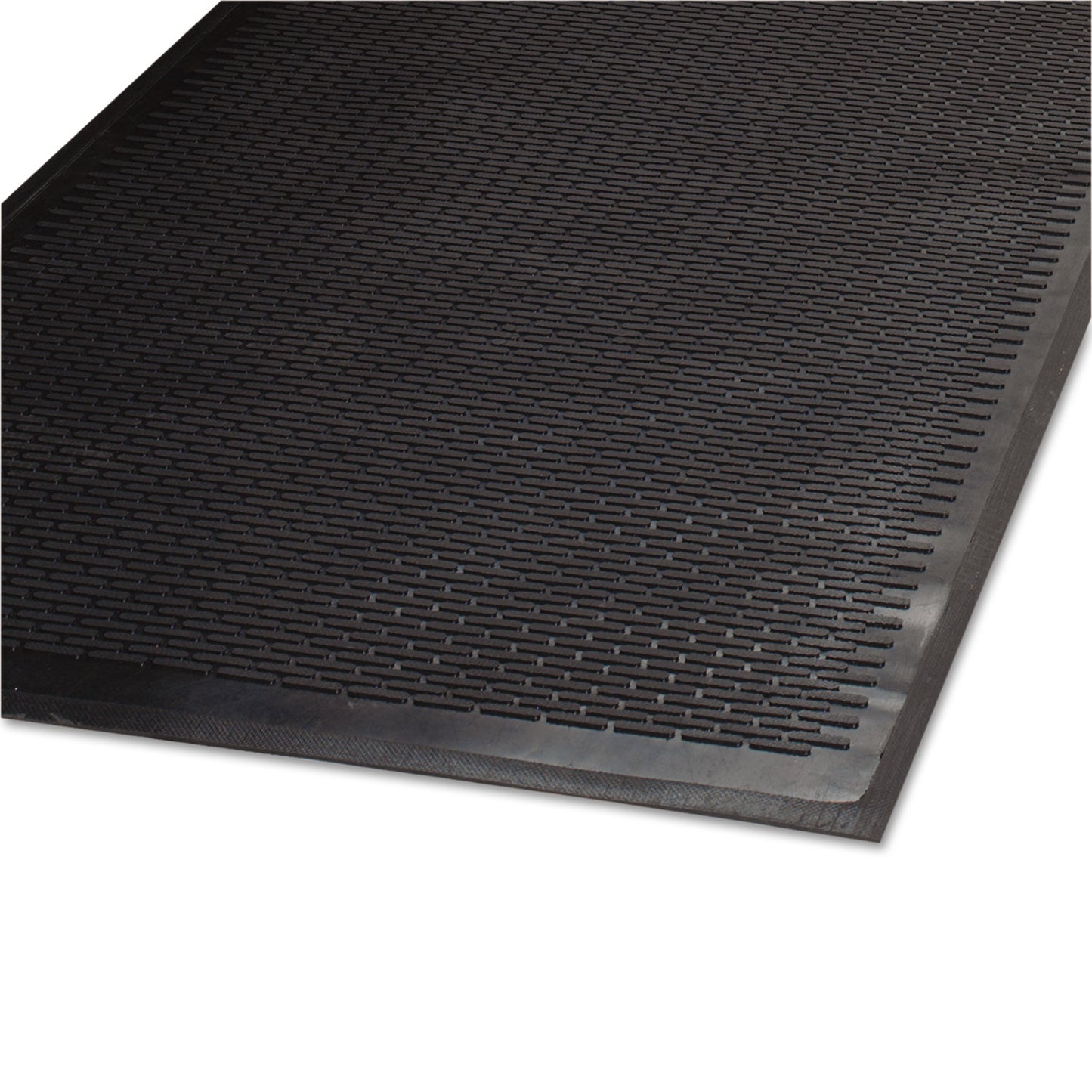 MLL14030500 Clean Step Outdoor Rubber Scraper Mat, Black Ribbon Ribbed Polypropylene Surface, 36" x 60"