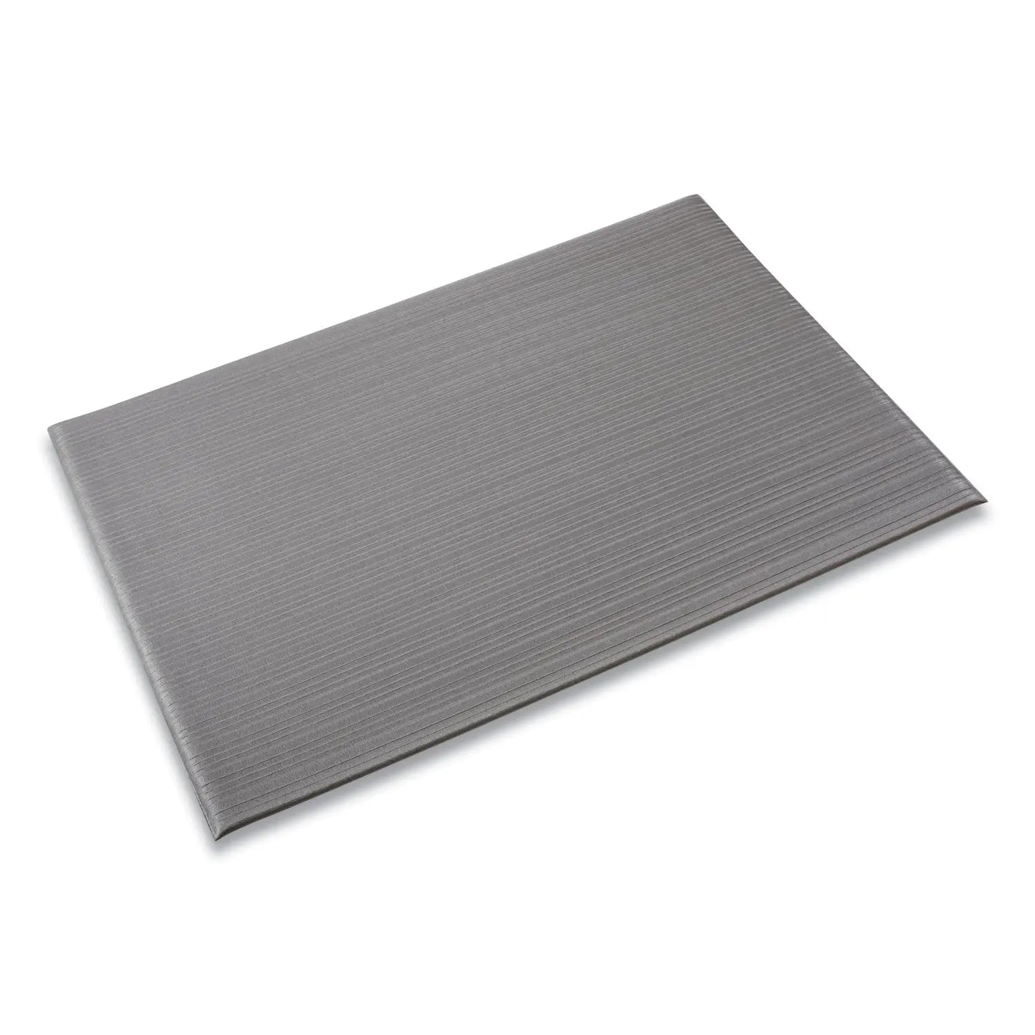 CWNFL2436GY Ribbed Vinyl Anti-Fatigue Mat, Rectangular, Gray Ribbed Surface, 24