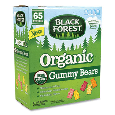 GRR22000556 Organic Gummy Bears, 0.8 oz Pouch, 65 Pouches/Carton