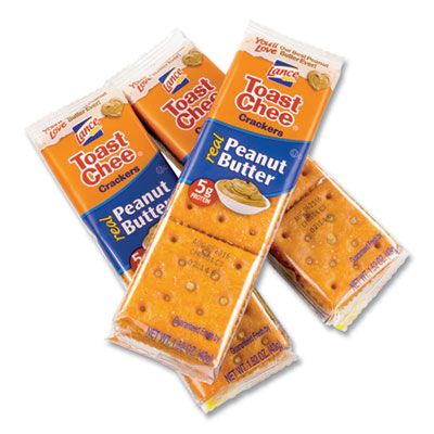 GRR22000542 Toast Chee Peanut Butter Cracker Sandwiches, 1.52 oz Pack, 40 Packs/Box