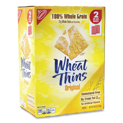 GRR22000087 Wheat Thins Crackers, Original, 20 oz Bag, 2 Bags/Pack