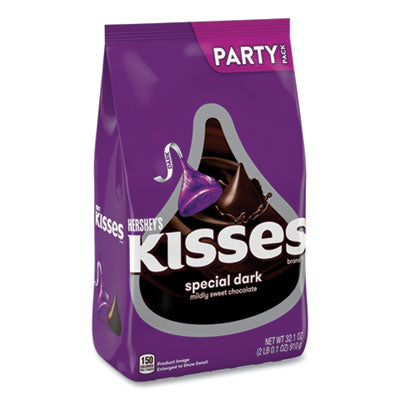 GRR24600419 KISSES Special Dark Chocolate Candy, Party Pack, 32.1 oz Bag