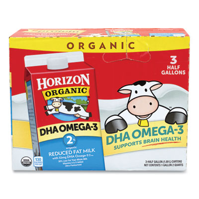 GRR90200055 Organic 2% Milk, 64 oz Carton, 3/Carton