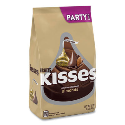 GRR24600418 KISSES Milk Chocolate with Almonds, Party Pack, 32 oz Bag