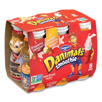 GRR90200019 Danimals Smoothies, Assorted Flavors, 3.1 oz Bottle, 6/Box, 6 Boxes/Carton