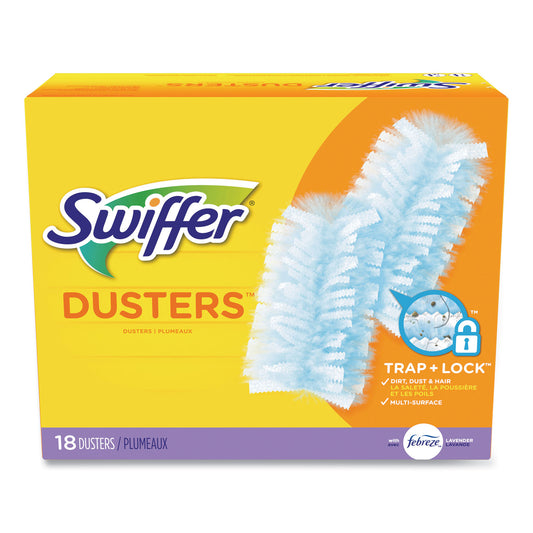 PGC99037 Dusters Refill, Dust Lock Fiber, Lavender Scent, Light Blue, 18/box