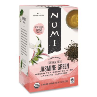 NUM10108 Organic Teas And Teasans, 1.27 Oz, Jasmine Green, 18/box