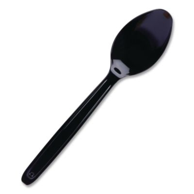 WNACEASESP960BL Cutlery for Cutlerease Dispensing System, Mediumweight Spoon, Plastic, Black, 960/Box