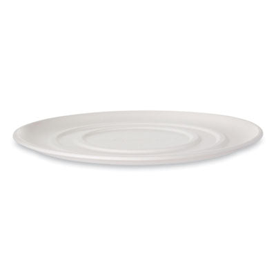 ECOEPSCPTR16 WorldView Molded Fiber Pizza Trays, 16 x 16 x 0.2, White, Sugarcane, 50/Carton