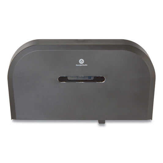 GPC59210 Jumbo Jr. Bathroom Tissue Dispenser, Double Roll, 22.1 x 4.8 x 12.1, Black
