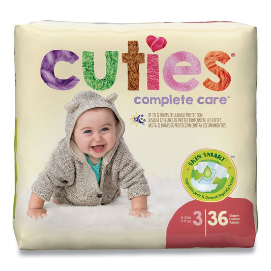 CTJCR3001 Premium Jumbo Diapers, Size 3, 16 Lbs To 28 Lbs, 144/carton Cuties