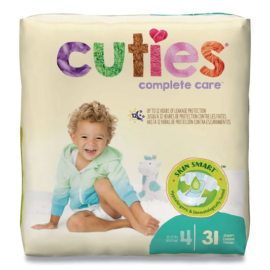 CTJCR4001 Premium Jumbo Diapers, Size 4, 22 Lbs To 37 Lbs, 124/carton Cuties