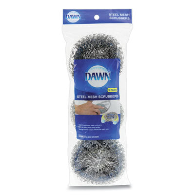PGC437777 Ultra Steel Scrubbers, Gray/silver, 3/pack PROCTER & GAMBLE