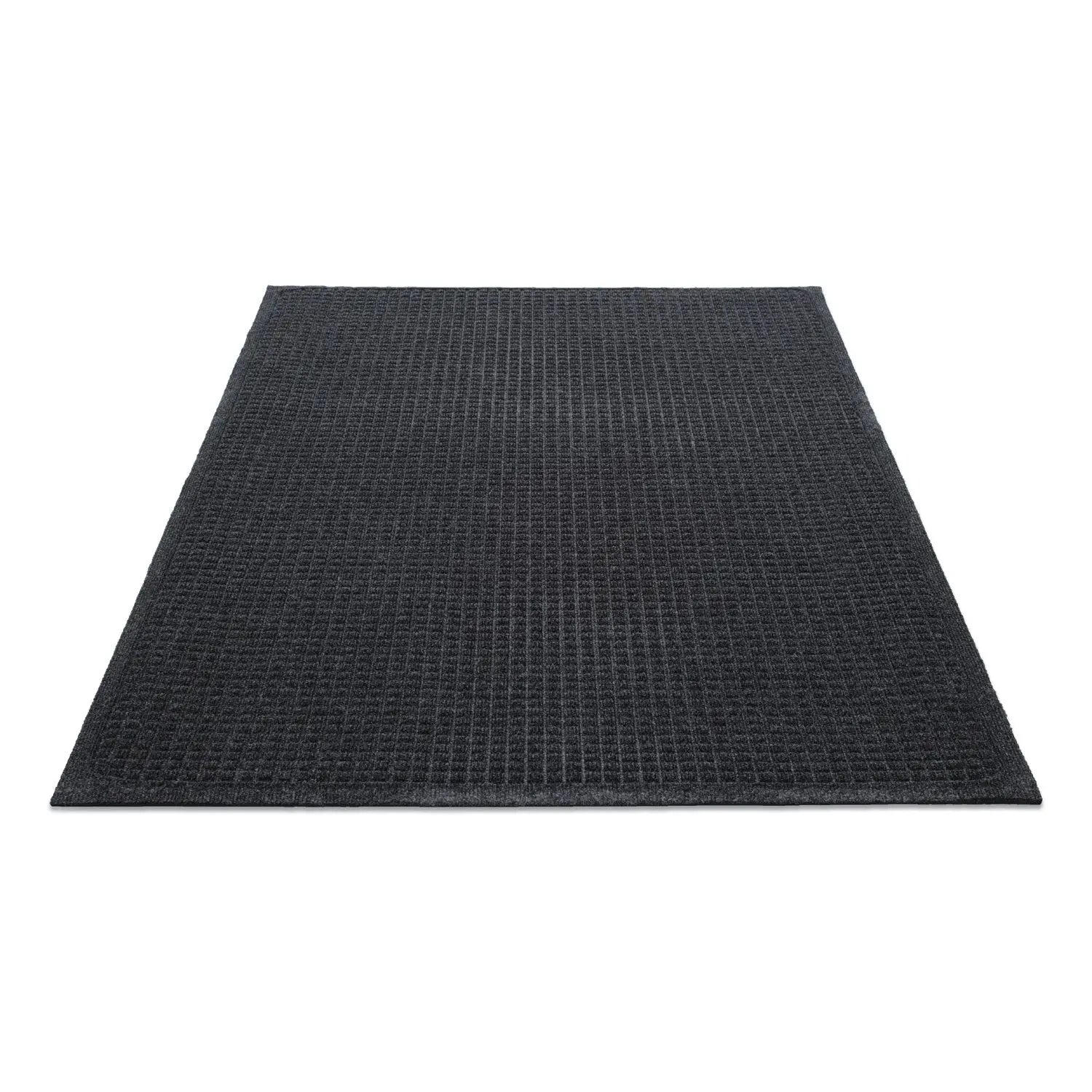 EcoGuard Indoor/Outdoor Wiper Mat, Rectangular, Charcoal Gray Carpeted Surface, 36