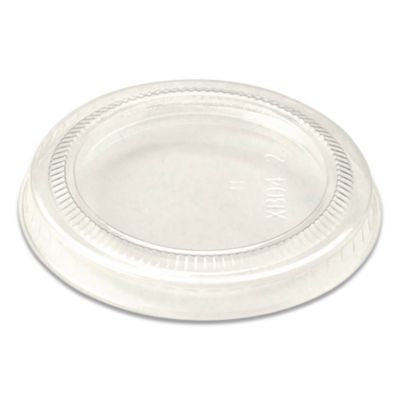 WORCPLCS2S PLA Lids for Fiber Portion/Souffle Cups, 2.6" Diameter x 0.3" h, Clear, Plastic, 2,000/Carton