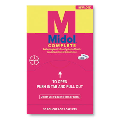 PFYBXMD30 Complete Menstrual Caplets, Two-Pack, 30 Packs/box ACME UNITED CORPORATION