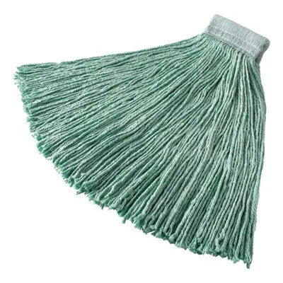 RCPF13700GR00 Non-Launderable Cotton/synthetic Cut-End Wet Mop Heads, 24 Oz, Green, 5