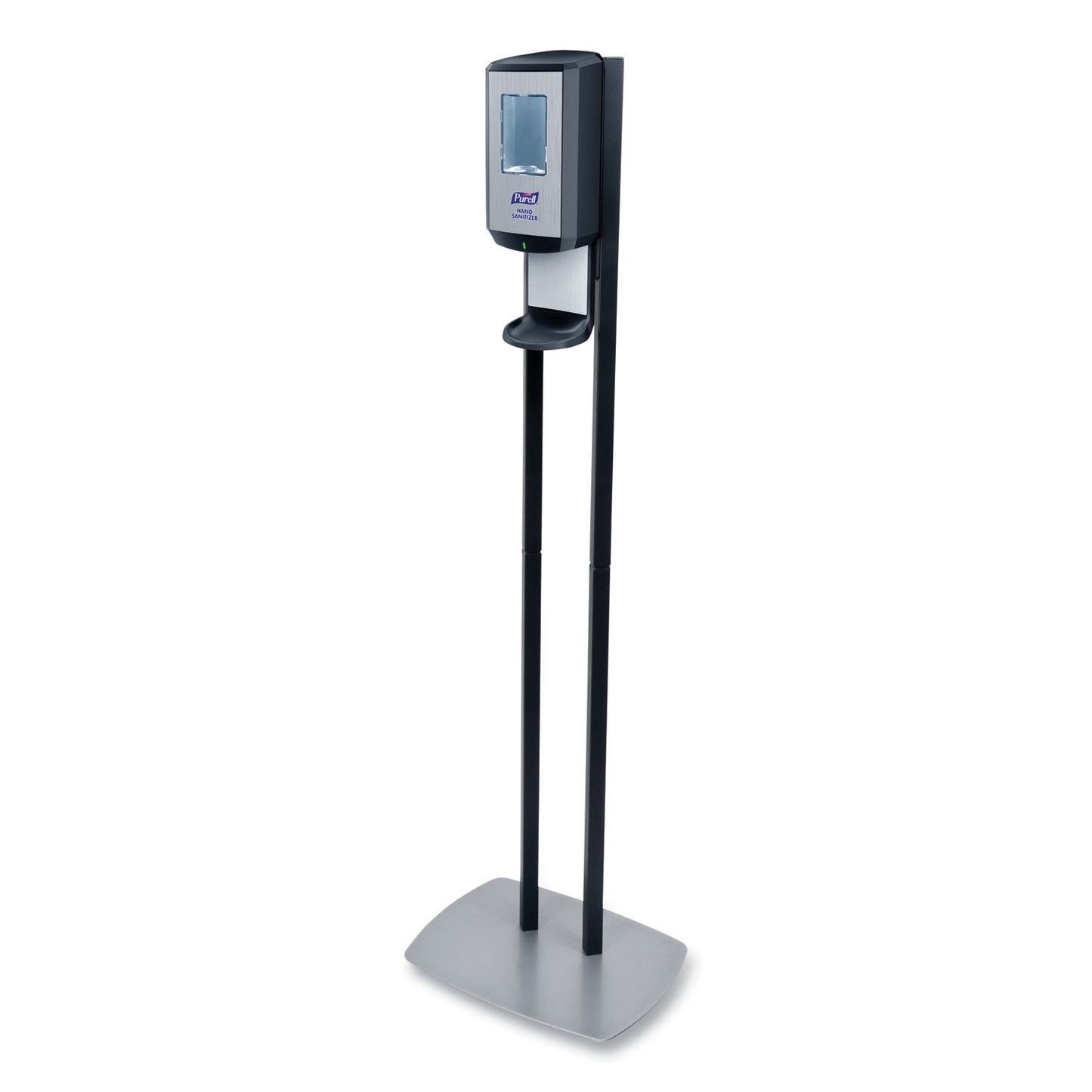 GOJ7418DS Cs8 Hand Sanitizer Floor Stand With Dispenser, 1,200 Ml, 13.5 X 5 X 28.5, Graphite
